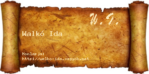Walkó Ida névjegykártya