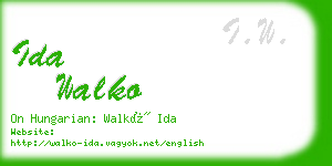 ida walko business card